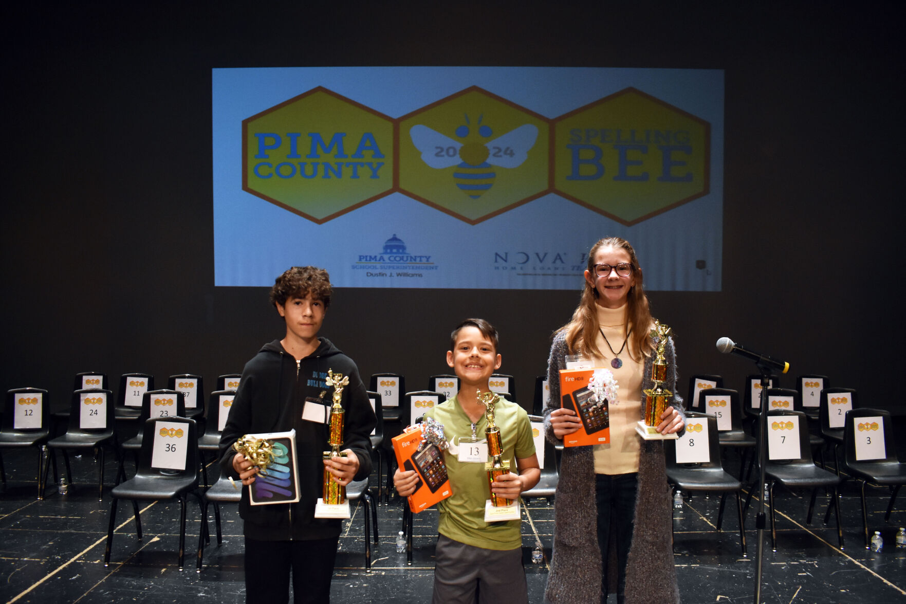 1st, 2nd, 3rd place Pima County Spelling Bee